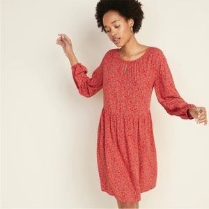 Women’s Soft Woven Keyhole Swing Dress